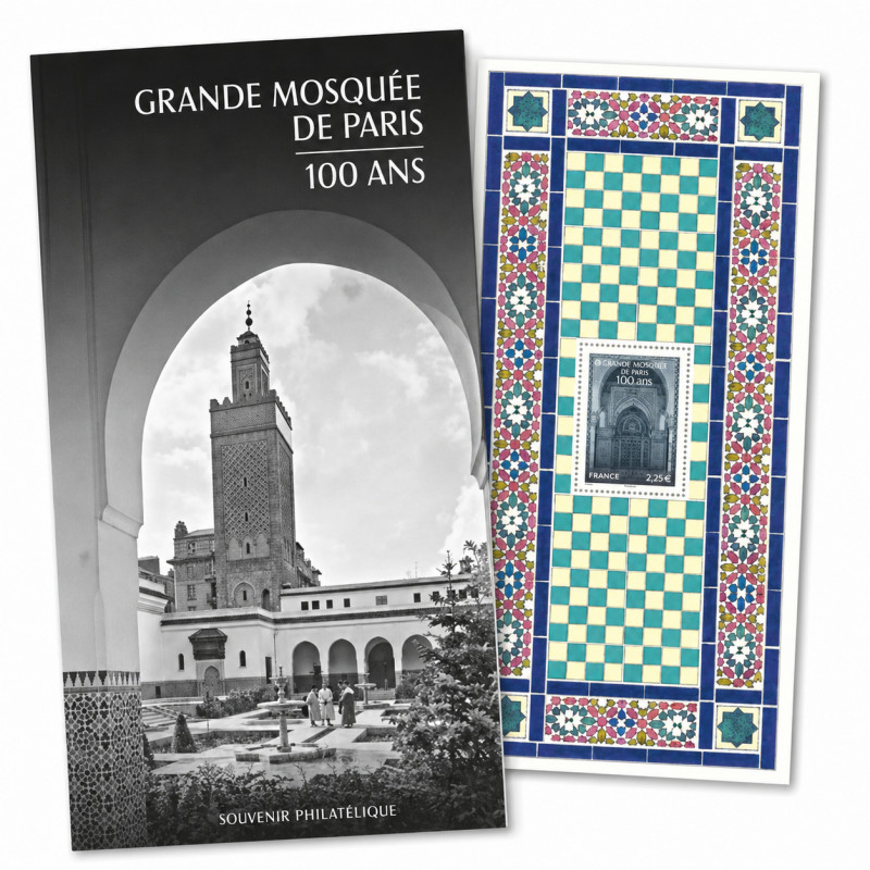 Bloc souvenir 100 ans de la grande Mosquée de Paris neuf**.
