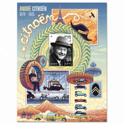 Feuillet de timbre André Citroën neuf**.