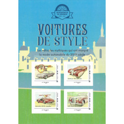 Collector 4 timbres Voitures de style – Automobiles de légende (Série 2/3).