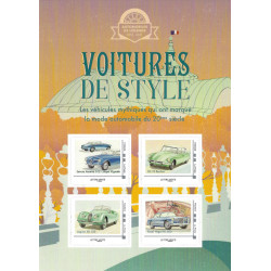 Collector 4 timbres Voitures de style – Automobiles de légende (Série 1/3).