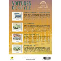 Collector 4 timbres Voitures de style – Automobiles de légende (Série 1/3).