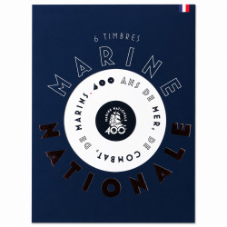 Collector de 6 timbres autocollants – 400 ans de la Marine nationale.