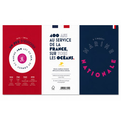 Collector de 6 timbres autocollants – 400 ans de la Marine nationale.