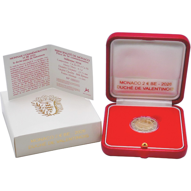 Coffret BE 2 euros Monaco 2026 - Duché de Valentinois.