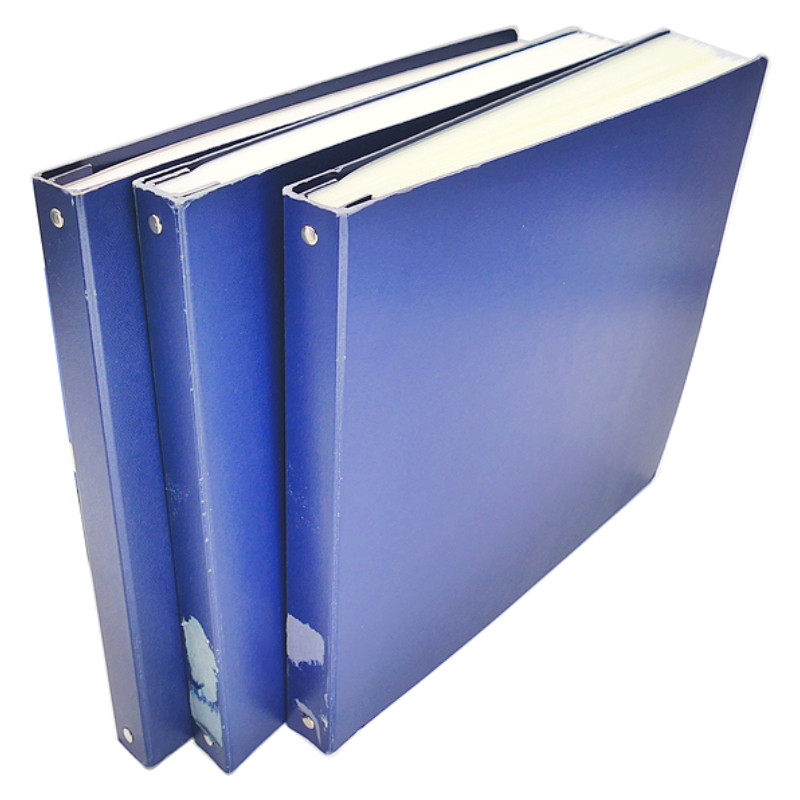 Lot de 3 classeurs Lindner pour 100 feuilles entières de timbres-poste 290 x 310 mm.