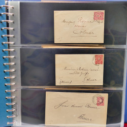 Lot de marques postales Alsace - Lorraine 1871-1959 en un album.