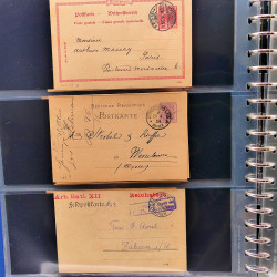 Lot de marques postales Alsace - Lorraine 1871-1959 en un album.