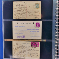 Lot de marques postales Alsace - Lorraine 1871-1959 en un album.