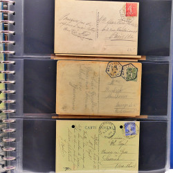 Lot de marques postales Alsace - Lorraine 1871-1959 en un album.