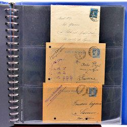 Lot de marques postales Alsace - Lorraine 1871-1959 en un album.