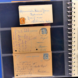 Lot de marques postales Alsace - Lorraine 1871-1959 en un album.