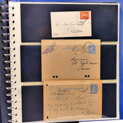 Lot de marques postales Alsace - Lorraine 1871-1959 en un album.