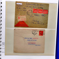 Lot de marques postales Alsace - Lorraine 1871-1959 en un album.