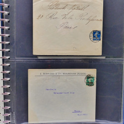 Lot de marques postales Alsace - Lorraine 1871-1959 en un album.