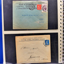 Lot de marques postales Alsace - Lorraine 1871-1959 en un album.