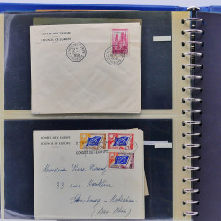 Lot de marques postales Alsace - Lorraine 1871-1959 en un album.