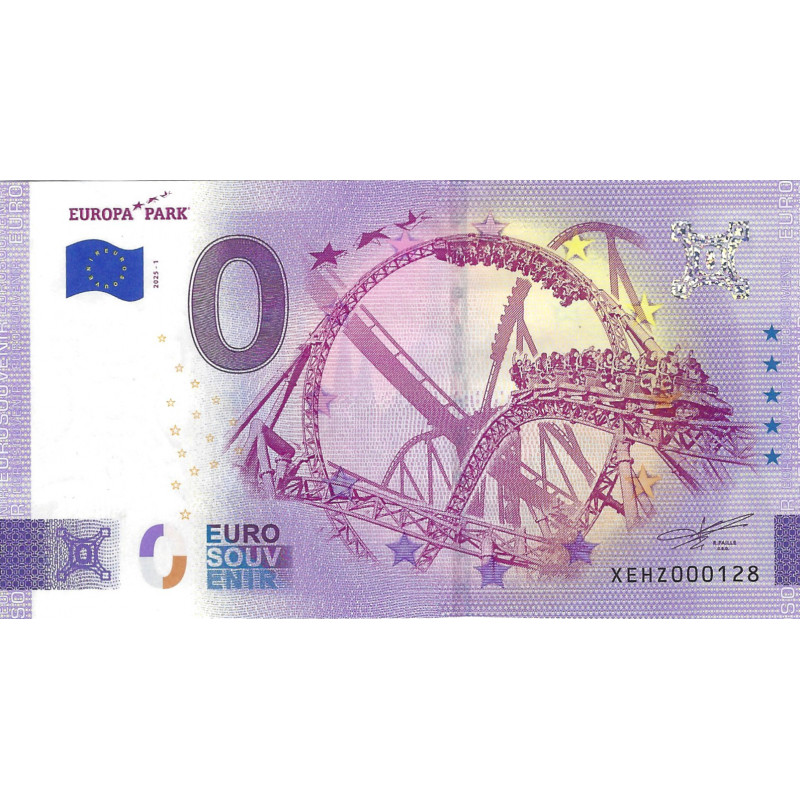 Billet Euro Souvenir 0 € – Europa Park – Voltron Nevera – 2025.
