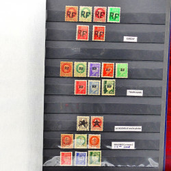 Lot de timbres faux de Libération et guerre pour étude, experts.