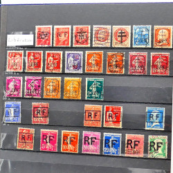 Lot de timbres faux de Libération et guerre pour étude, experts.