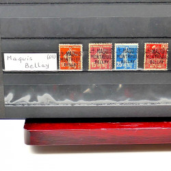 Lot de timbres faux de Libération et guerre pour étude, experts.