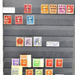 Lot de timbres faux de Libération et guerre pour étude, experts.