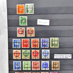 Lot de timbres faux de Libération et guerre pour étude, experts.