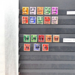 Lot de timbres faux de Libération et guerre pour étude, experts.