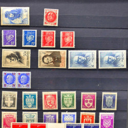 Lot de timbres de France neufs 1940-2000 en un album.