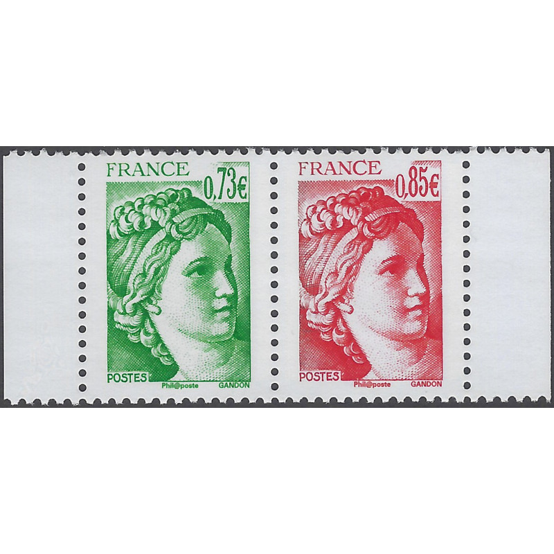 Sabine de Gandon timbres de France N°P5183/84 neuf**.