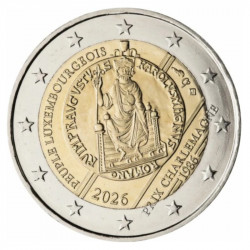 2 euros commémorative Luxembourg 2026 - Charlemagne.