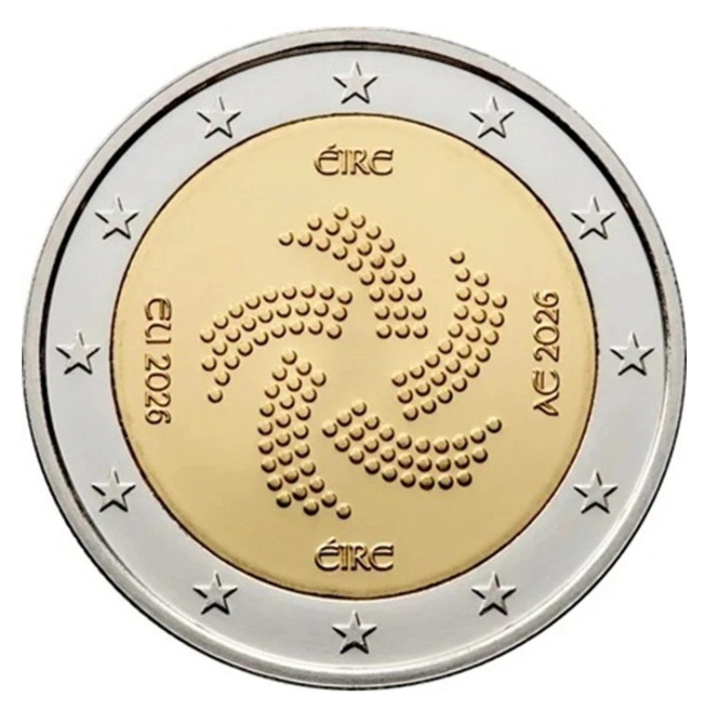 2 euros commémorative Irlande 2026 - Présidence de l'Union européenne.
