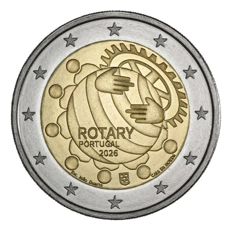 2 euros commémorative Portugal 2026 - Rotary Club.