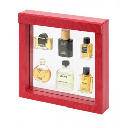 Cadre Nimbus 150 design croco rouge pour objets de collections.