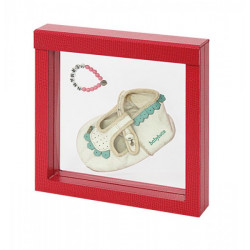 Cadre Nimbus 150 design croco rouge pour objets de collections.