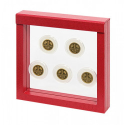 Cadre Nimbus 150 design croco rouge pour objets de collections.
