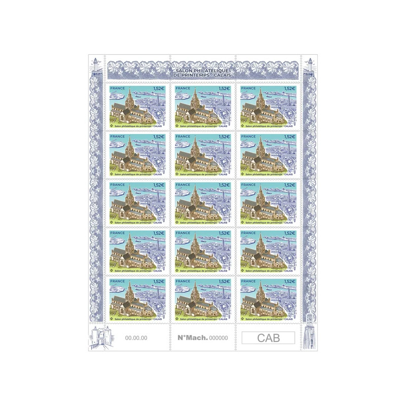 Timbre Calais 2026 en feuillet de France N°F218 neuf**.