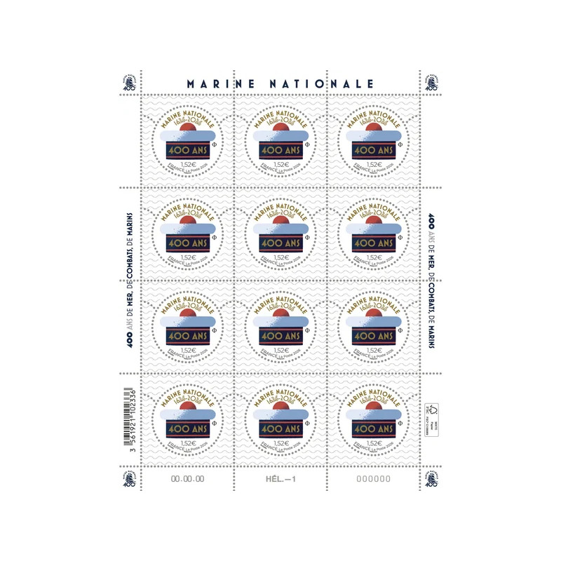 Timbre Marine Nationale en feuillet de France N°F219 neuf**.