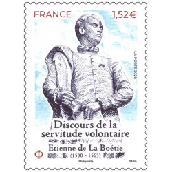 Timbre Discours de la servitude volontaire en feuillet de France N°F221 neuf**.