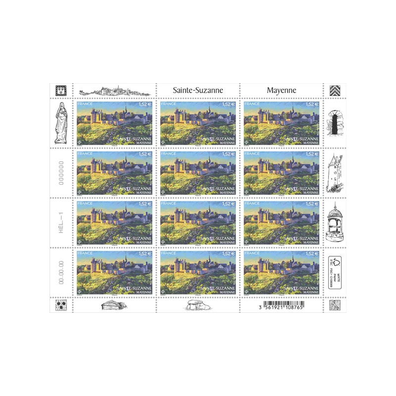 Timbre Sainte-Suzanne en feuillet de France N°F222 neuf**.