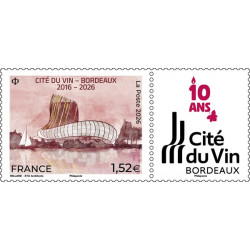 Timbre Cité du vin Bordeaux en feuillet de France N°F223 neuf**.