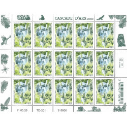Timbre Cascade d'Ars en feuillet de France N°F224 neuf**.