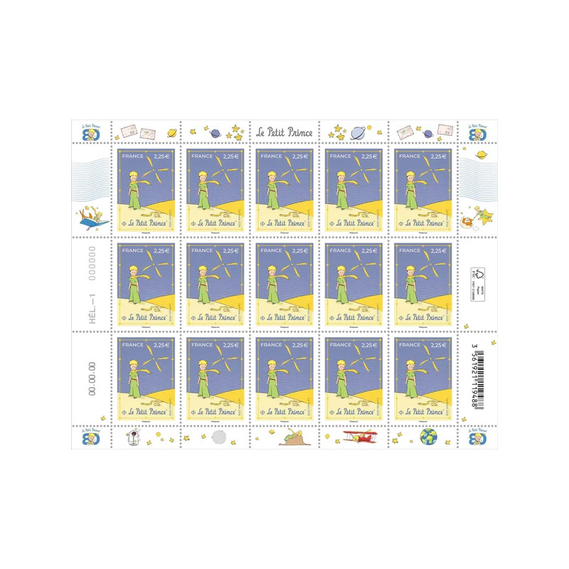 Timbre Le Petit Prince en feuillet de France N°F225 neuf**.