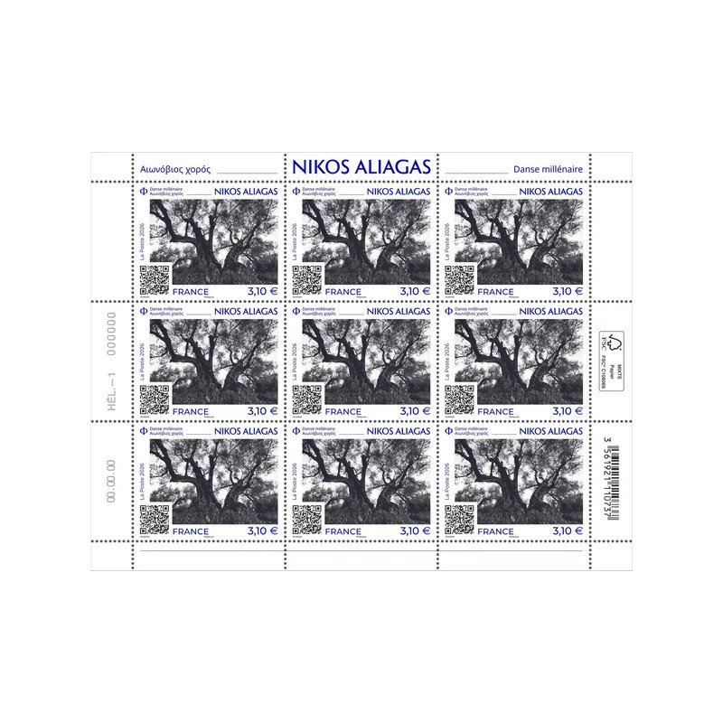 Timbre Nikos Aliagas en feuillet de France N°F228 neuf**.