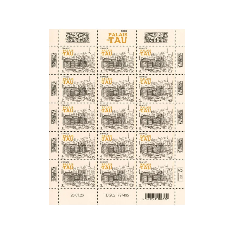 Timbre Palais du Tau en feuillet de France N°F231 neuf**.