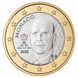 1 euro Monaco 2025 nouvelle face nationale - Albert II.