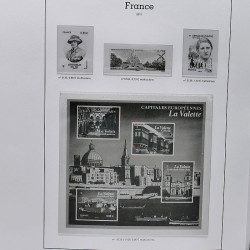 Reliure Marini avec jeux à bandes de timbres de France 2017-2019.