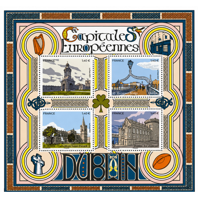 Feuillet de 4 timbres Capitales Européennes Dublin N°F5384 neuf**.