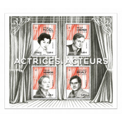 Feuillet de 4 timbres Acteurs et Actrices N°F5174 neuf**.