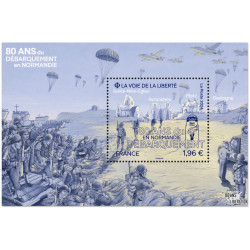 Feuillet de timbre Débarquement en Normandie N°F5791 neuf**.