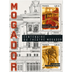 Feuillet de 2 timbres Théâtre Mogador N°F5313 neuf**.
